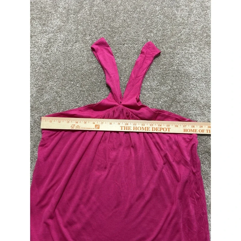 Diane Von Furstenberg Women's L Pink Azalea Halter Tank Top - Read